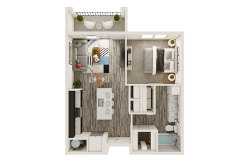 a1 floor plan  1 bedroom  129